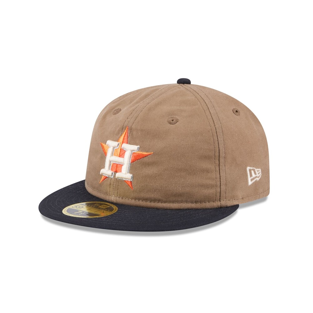 New Era Houston Astros Wax Canvas Retro Crown 59FIFTY Fitted Hat - Size 7 1/4